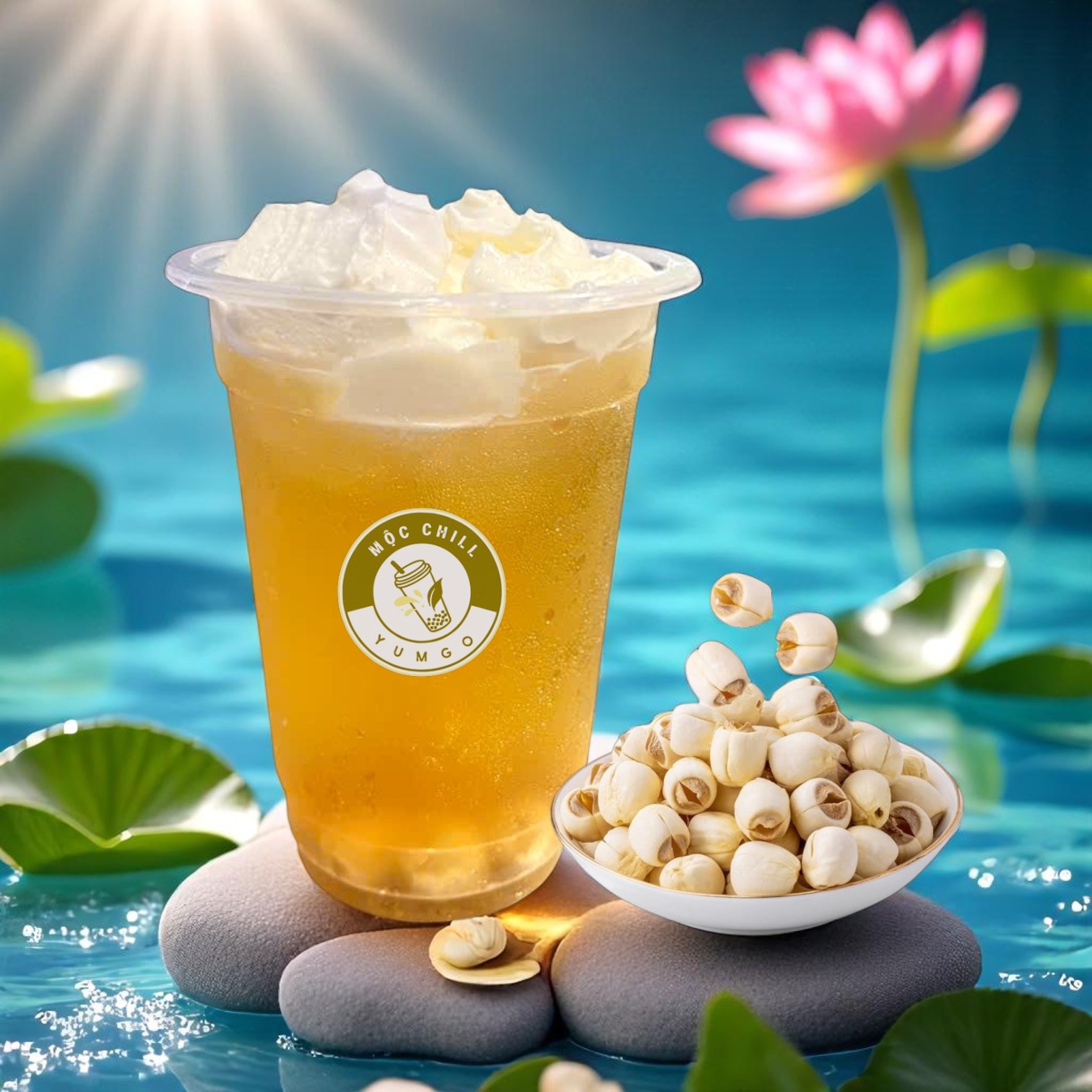 Trà Sen hạt sen kem tươi