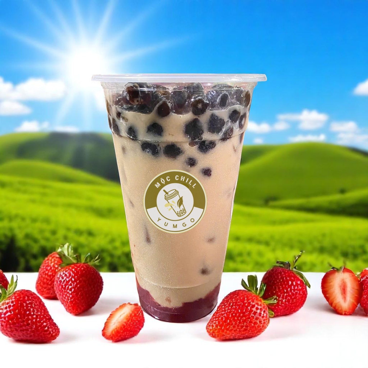 Trà sữa Dâu trân châu