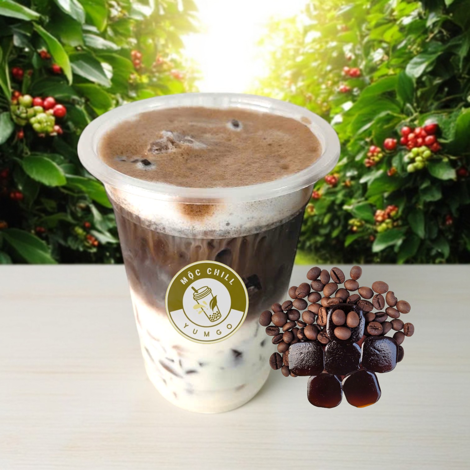 Café sữa thạch đen